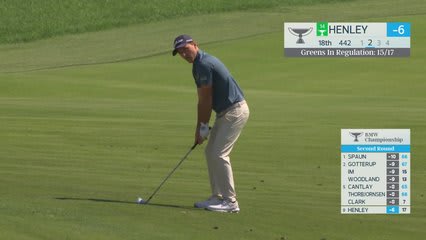 Russell Henley's 136-yard approach sets up birdie on No. 18 at BMW Championship