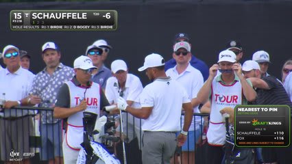 Xander Schauffele hits tee shot to 14 feet, sets up birdie on No. 15 at TOUR Championship