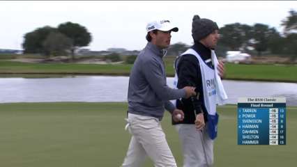 Cole Hammer makes birdie putt at The RSM Classic