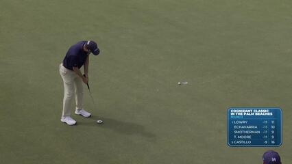Lee Hodges sinks 9-foot birdie putt on No. 6 at Cognizant Classic