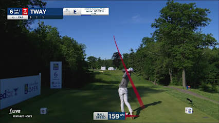 Kevin Tway uses the slope to set up birdie at RBC Canadian