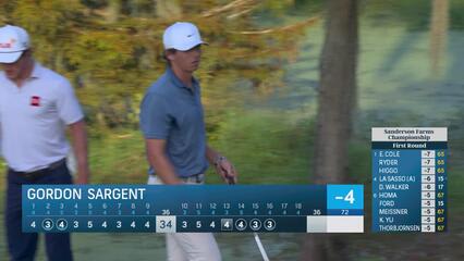 Gordon Sargent sinks 34-foot birdie putt on No. 16 at Sanderson Farms