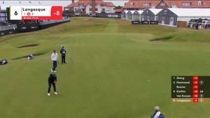 Romain Langasque buries birdie putt at Genesis Scottish Open