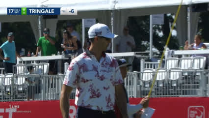 Cameron Tringale reaches in two to set up birdie at Rocket Mortgage