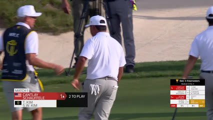 Kim/Kim nearly aces No. 16 at the 2026 Presidents Cup