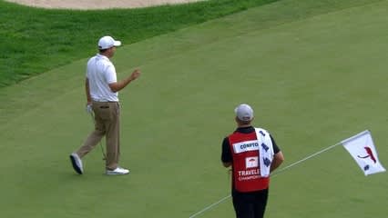 Erik Compton’s well struck approach yields birdie at Travelers