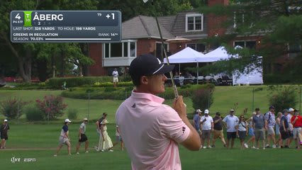 Ludvig Åberg's 199-yard approach sets up birdie on No. 4 at BMW Championship
