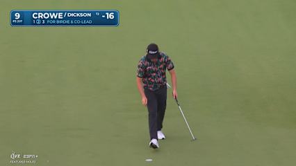Trace Crowe makes birdie on No. 9 at Zurich Classic