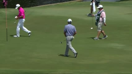 Lee Janzen makes birdie on No. 17 at Insperity Invitational