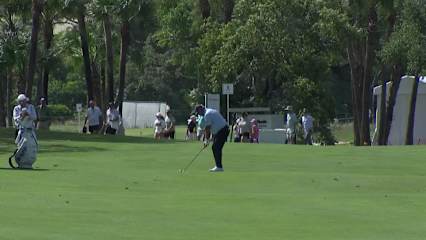 Darren Clarke makes birdie on No. 13 at James Hardie