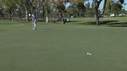 Harrison Frazar drips in long putt for eagle at Charles Schwab