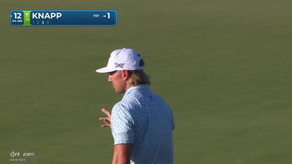 Jake Knapp holes 28-foot birdie putt on No. 12 at Texas Children's