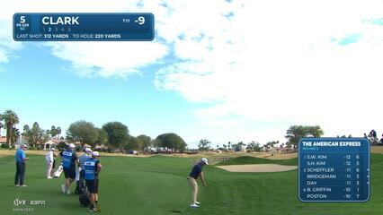 Wyndham Clark taps in from 4 inches for birdie on No. 5 at The American Express