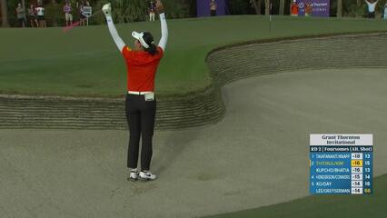 Jeeno Thitikul holes bunker shot for birdie at Grant Thornton