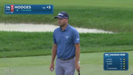 Lee Hodges sinks 7-foot birdie putt on No. 14 at RBC Canadian