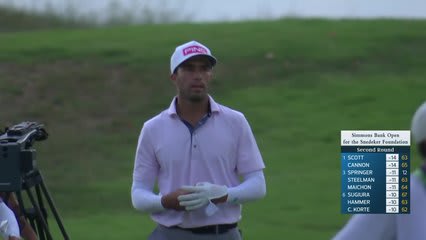 Alvaro Ortiz makes birdie on No. 11 at Simmons Bank Open