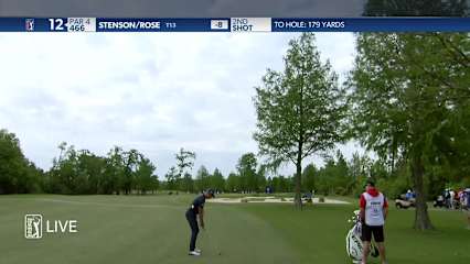Henrik Stenson dials in approach to set up birdie at Zurich Classic
