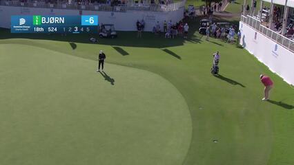 Thomas Bjørn makes birdie on No. 18 at Dominion Energy Charity Classic
