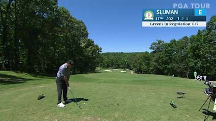 Jeff Sluman birdies No. 17 in Round 1 at Tradition