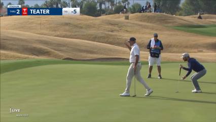 Josh Teater rolls in 14-foot birdie putt at The American Express