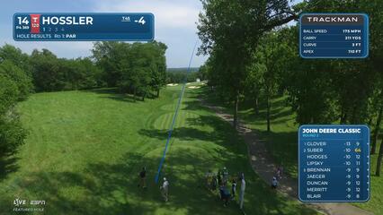 Beau Hossler hits 350-yard drive to 51 feet, sets up birdie on No. 14 at John Deere