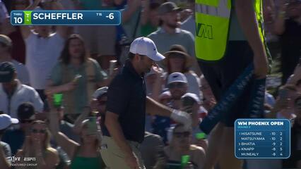 Scottie Scheffler holes bunker shot for birdie at WM Phoenix Open