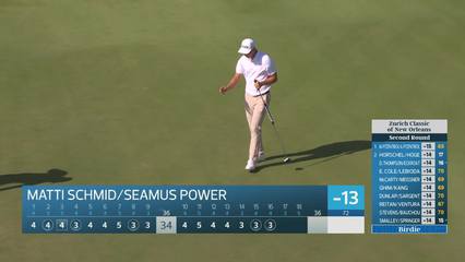 Schmid/Power makes birdie on No. 16 at Zurich Classic