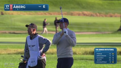 Ludvig Åberg hits 118-yard approach to 11 feet, sets up birdie on No. 17 at The Genesis