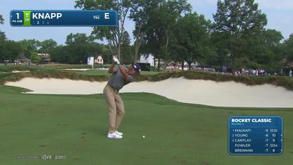 Jake Knapp gets up-and-down from 117 yards for birdie on No. 1 at Rocket Classic