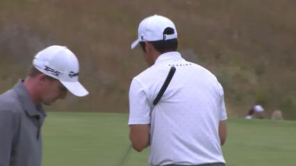 Jeffrey Kang makes birdie on No. 14 at Korn Ferry Tour Champ