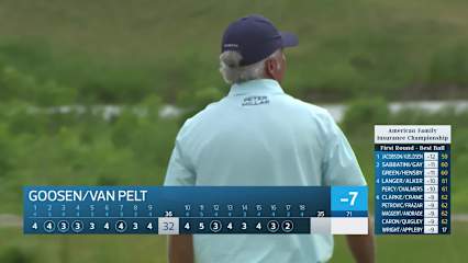 Team Goosen/Van Pelt makes birdie on No. 17 at American Family Insurance Championship