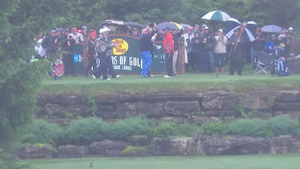 Russ Cochran dunks it for an ace at Bass Pro Shops Legends of Golf