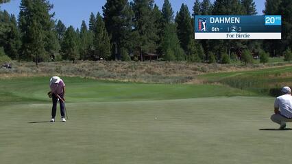 Joel Dahmen gets things going with a birdie on No. 6 at Barracuda