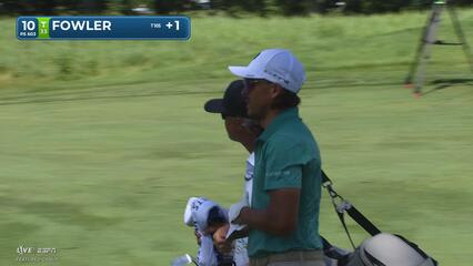 Rickie Fowler gets up-and-down from 83 yards for birdie on No. 10 at John Deere