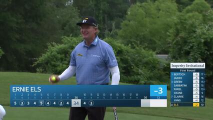Ernie Els makes birdie on No. 11 at Insperity Invitational