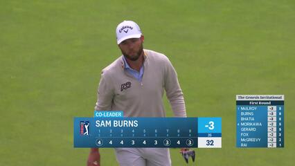 Sam Burns sinks 11-foot birdie putt on No. 9 at The Genesis