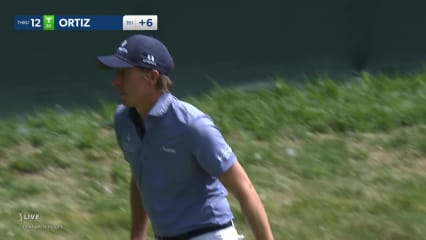 Carlos Ortiz makes birdie on No. 12 at the Memorial