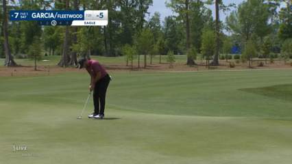 Sergio Garcia makes birdie on No. 7 at Zurich Classic