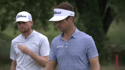 Trevor Cone sinks a 22-foot birdie putt at Simmons Bank Open