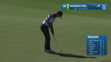 Billy Horschel sinks 6-foot birdie putt on No. 18 at Bank of Utah