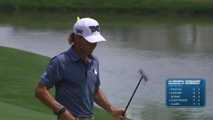 Eric Cole makes birdie on No. 6 at the Memorial