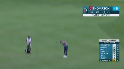 Davis Thompson hits 142-yard approach to 4 feet, sets up birdie on No. 15 at Valero