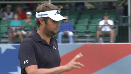 Jeff Overton gets up and down for birdie at The RSM Classic