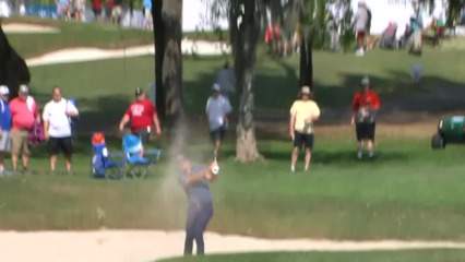 Sam Saunders' fantastic bunker shot leads to birdie at Valspar