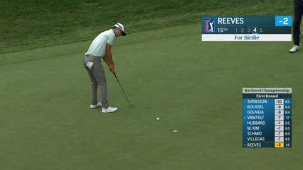 Seth Reeves makes a birdie putt at Barbasol