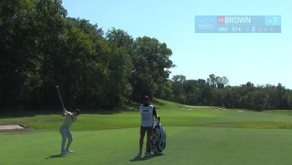 Blades Brown long lag putt for eagle misses hole, makes birdie at Compliance Solutions