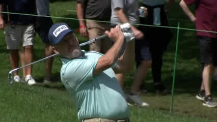 Jeff Maggert takes a share of the lead with birdie on No. 10 at Ally Challenge