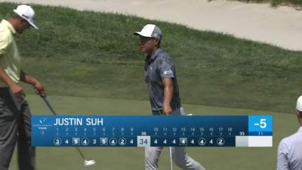 Justin Suh makes lengthy putt for birdie at Pinnacle Bank Championship