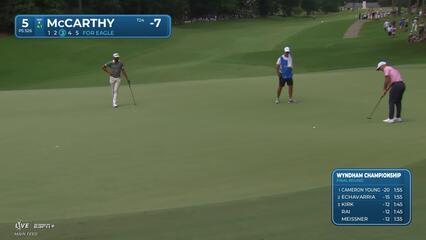 Denny McCarthy makes birdie on No. 5 at Wyndham
