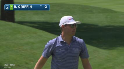 Ben Griffin drains 24-foot birdie putt on No. 4 at Travelers